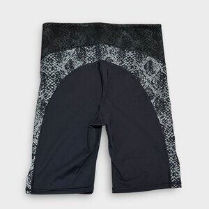 Athleta Stay Fly 9" Short M Black Silver Reflective  EUC Bike Shorts Active